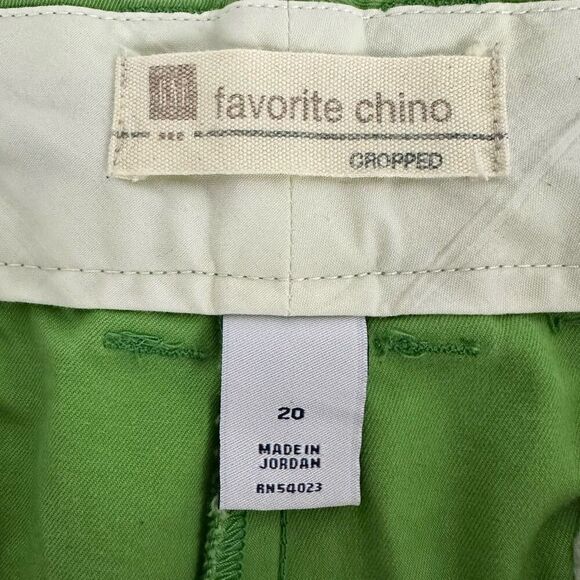 Gap Favorite Chino Cropped Green Pants 20 - Picture 4 of 5
